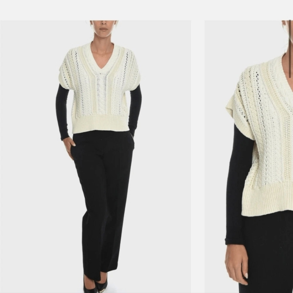 Rag & Bone NWT V-Neck Sleeveless Jolie Knit Sweater Vest Size Large $350 - Picture 5 of 16